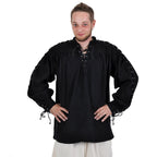 Product image Medieval Lace-Up Shirt with Eyelets Adrian black
