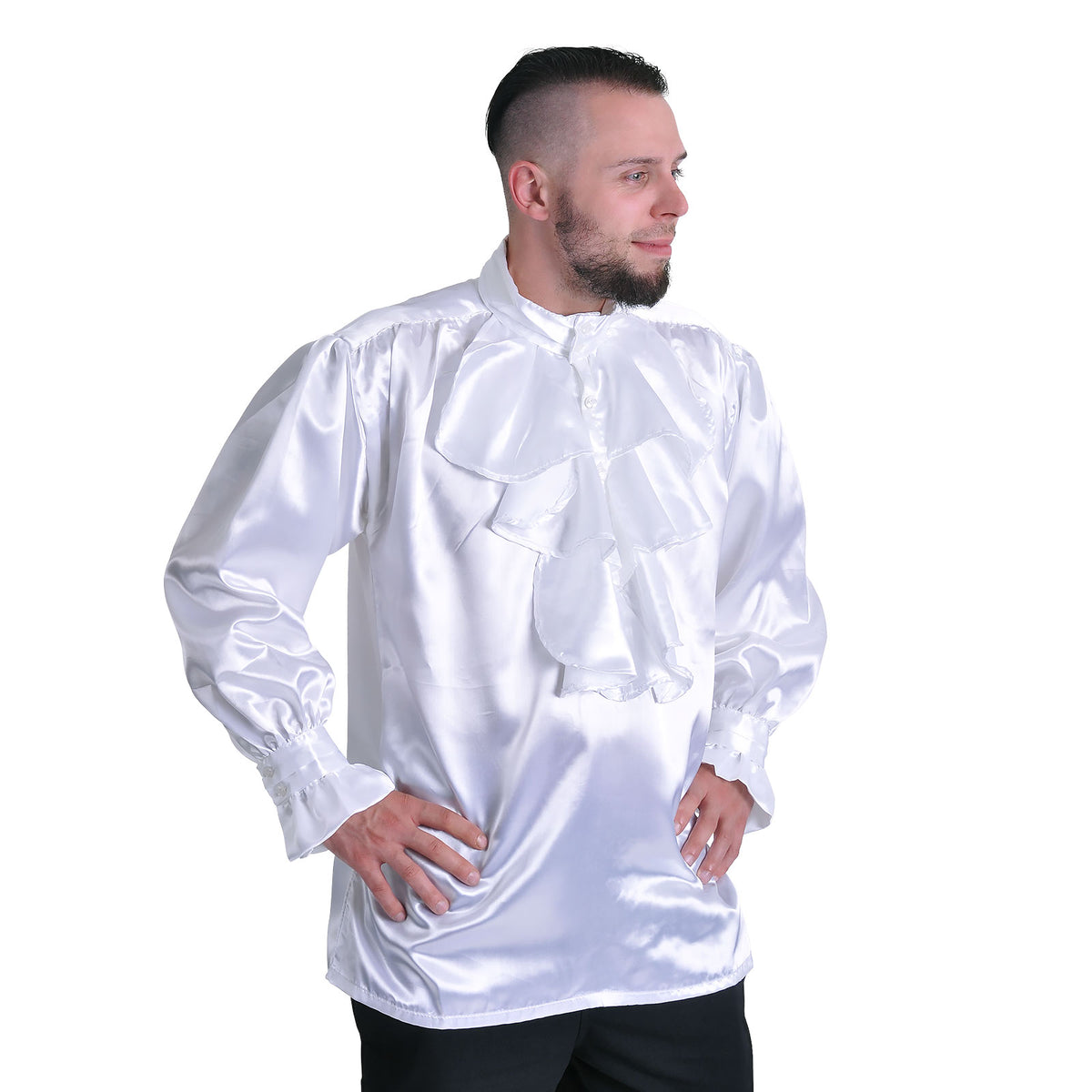 Product image Satin Shirt with Ruffles White