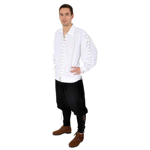 Product image Pirate shirt with lacing throughout white