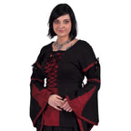Product image Medieval Blouse in Linen Look Black-Red