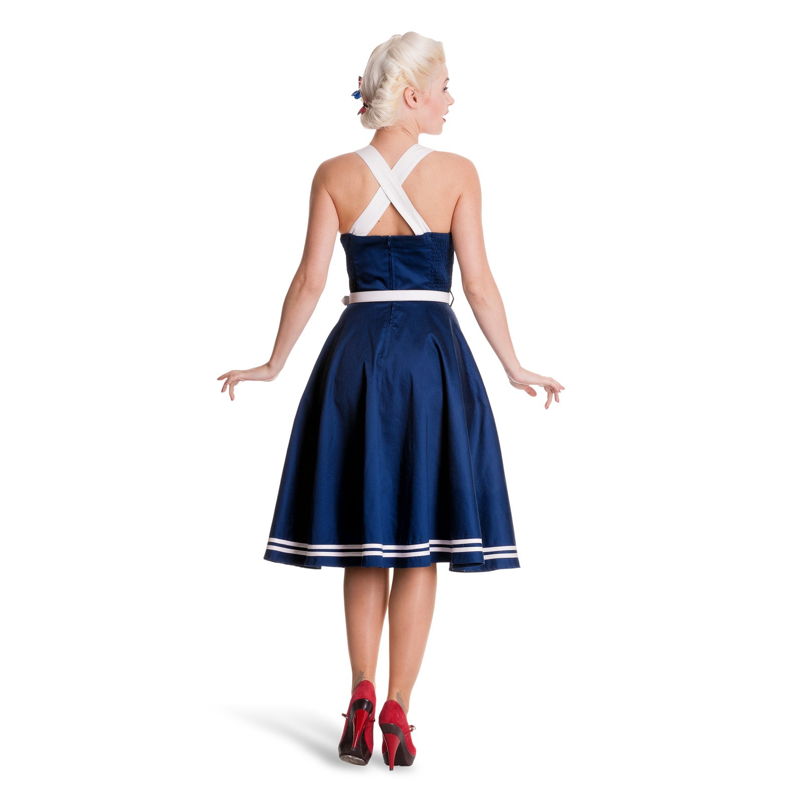 Product image Rockabilly Dress Siren with Belt Navy
