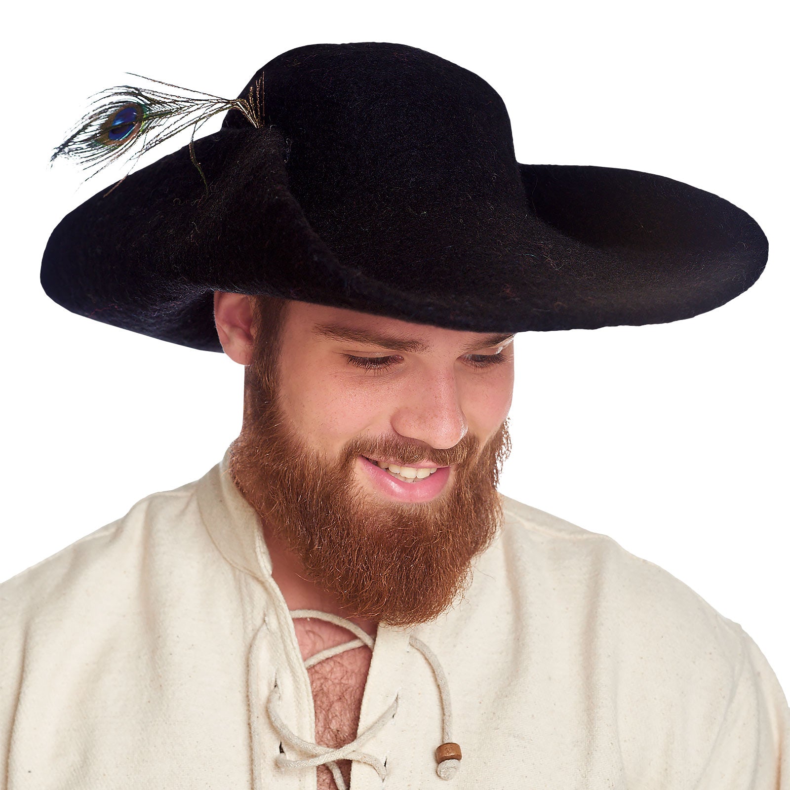Product image Felt hat with feather black