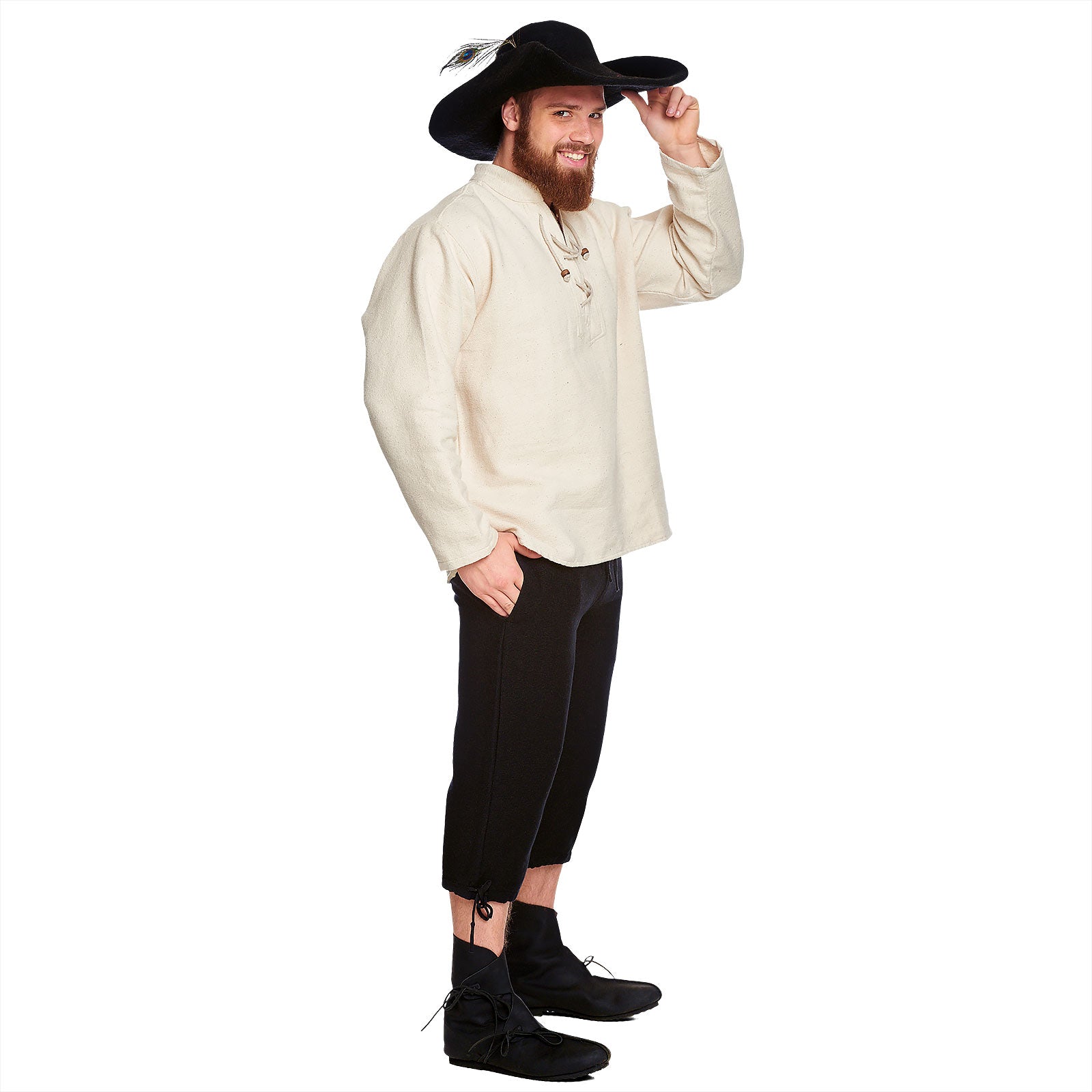 Product image Felt hat with feather black