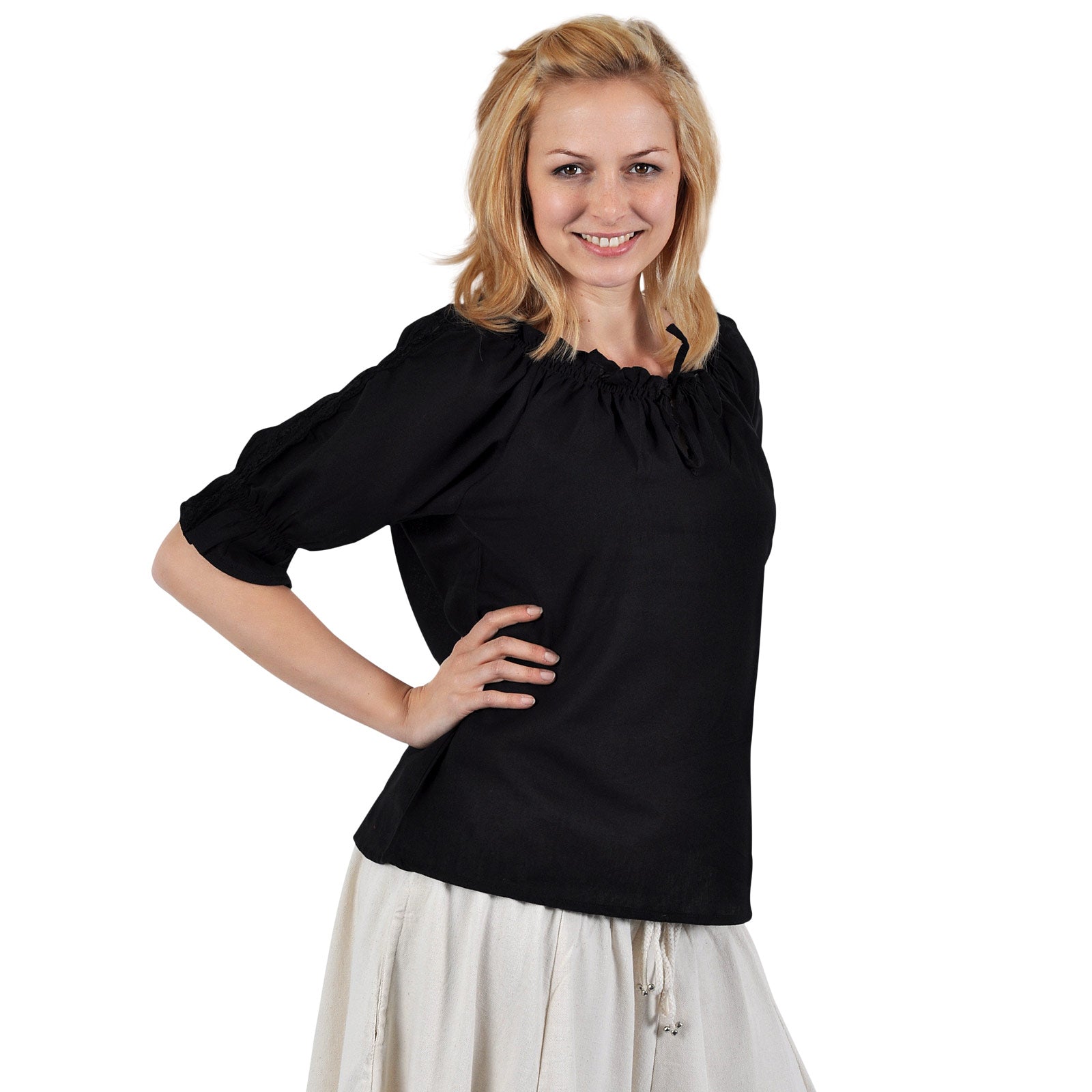 Product image Medieval Short-Sleeve Blouse Sandra black
