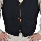 Product image Medieval Vest Heinrich with Pockets Black