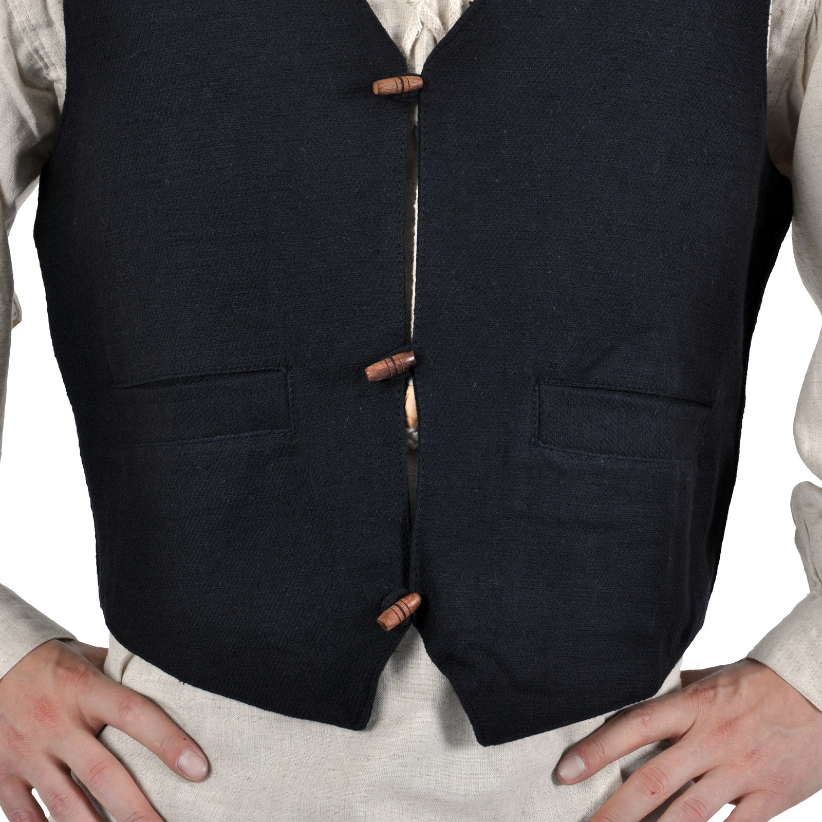 Product image Medieval Vest Heinrich with Pockets Black