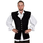 Product image Brown Velvet Doublet with Stand-Up Collar