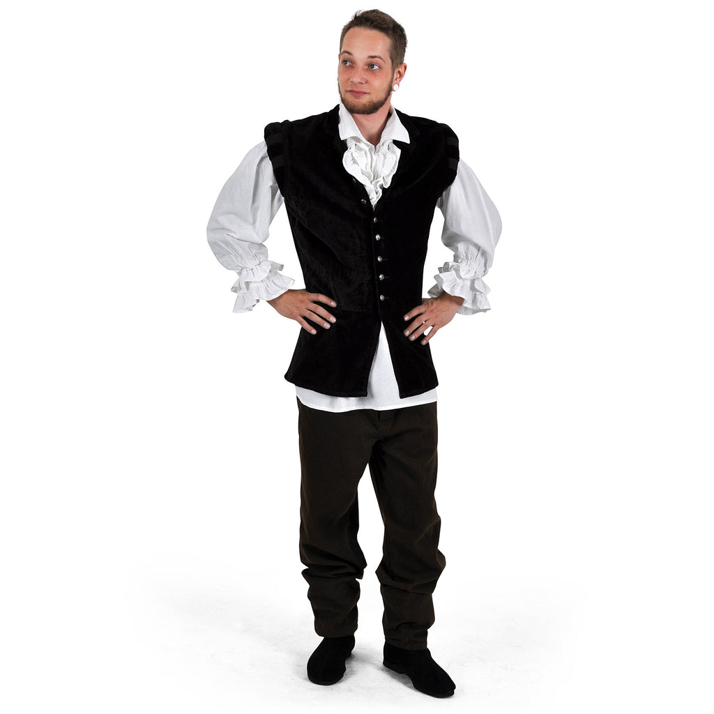 Product image Brown Velvet Doublet with Stand-Up Collar