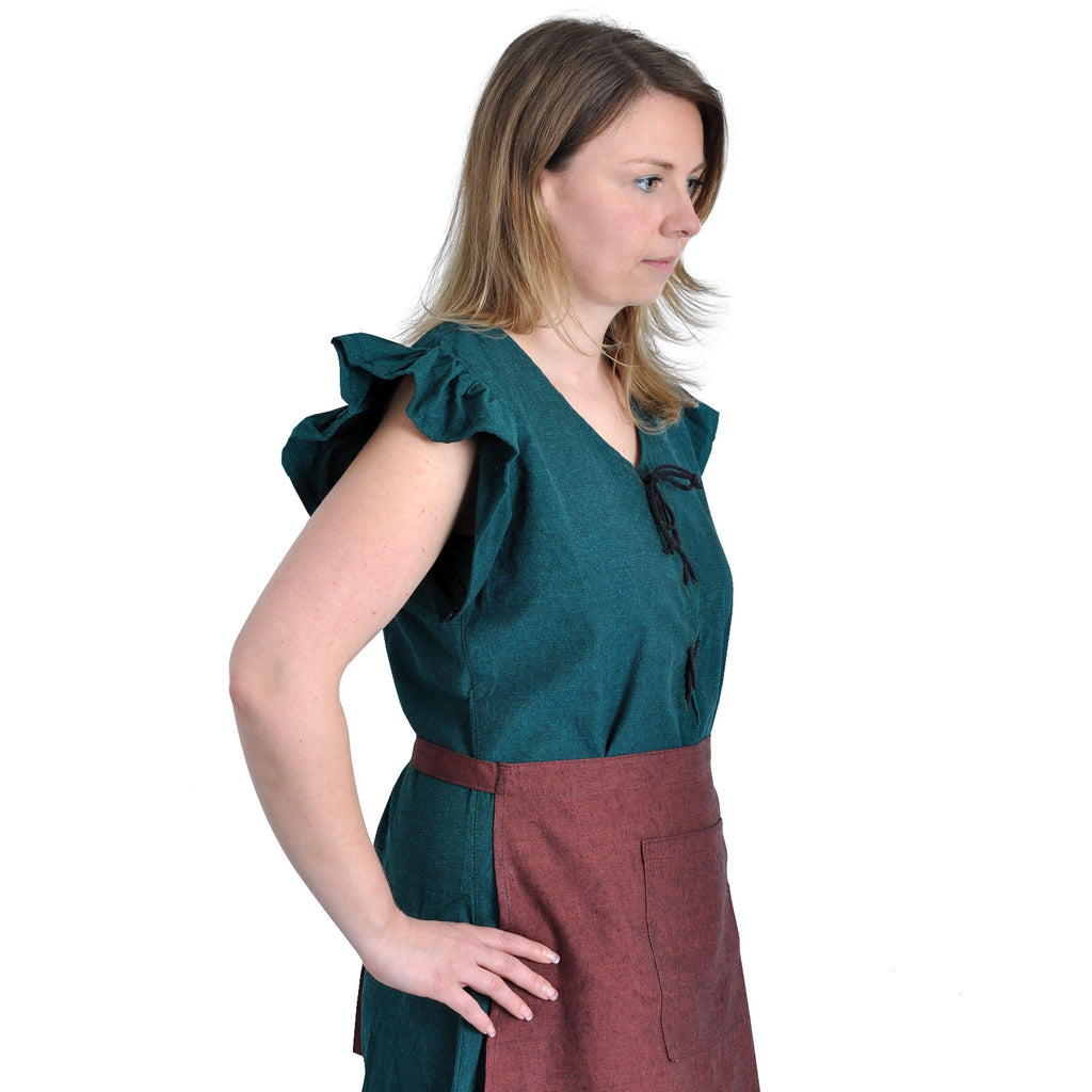 Product image Medieval Dress Agga Short Sleeve with Apron Green