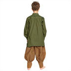 Product image Medieval Shirt for Kids with Noble Back Lacing Green