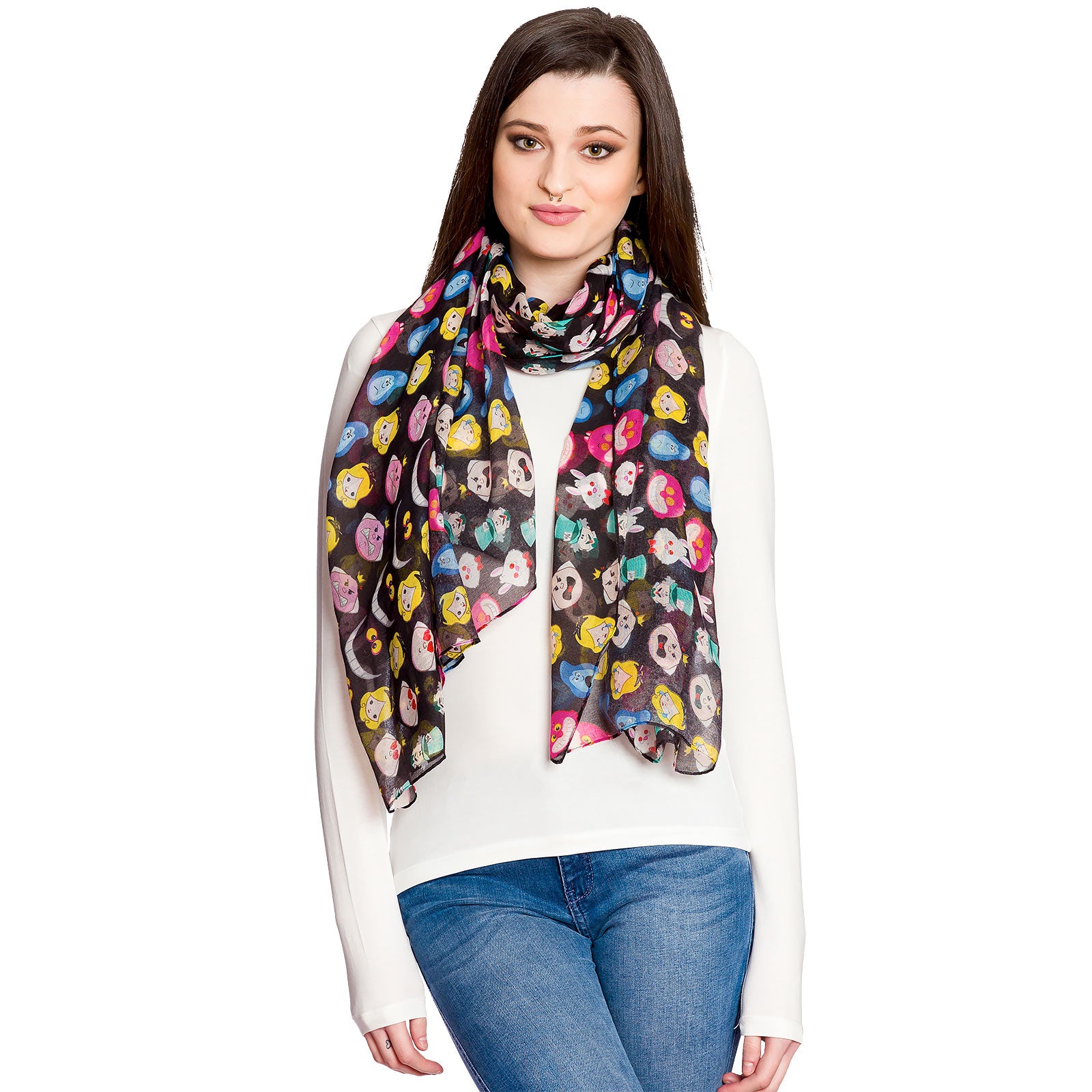 Product image Alice in Wonderland - Faces Scarf black