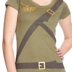 Product image Zelda - Link Cosplay Girlie Shirt Olive