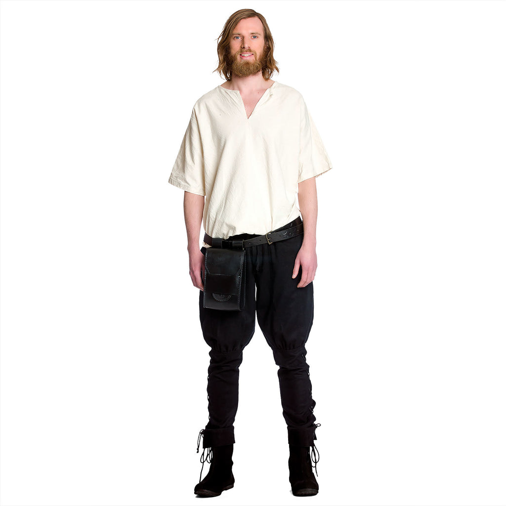 Product image Medieval wool trousers with lower leg lacing black