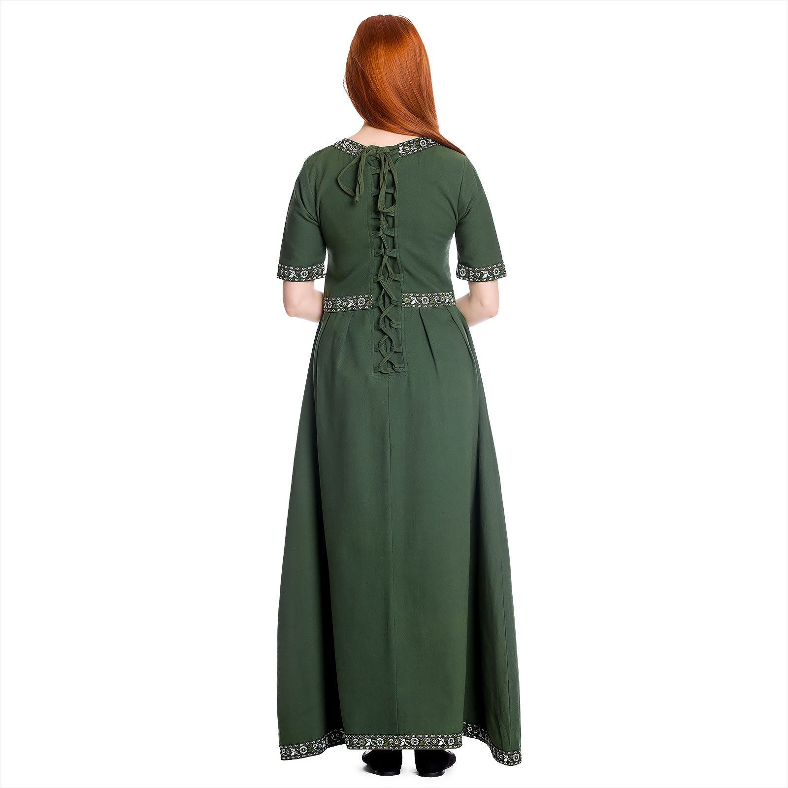Product image Medieval dress Ennlin with short sleeves green