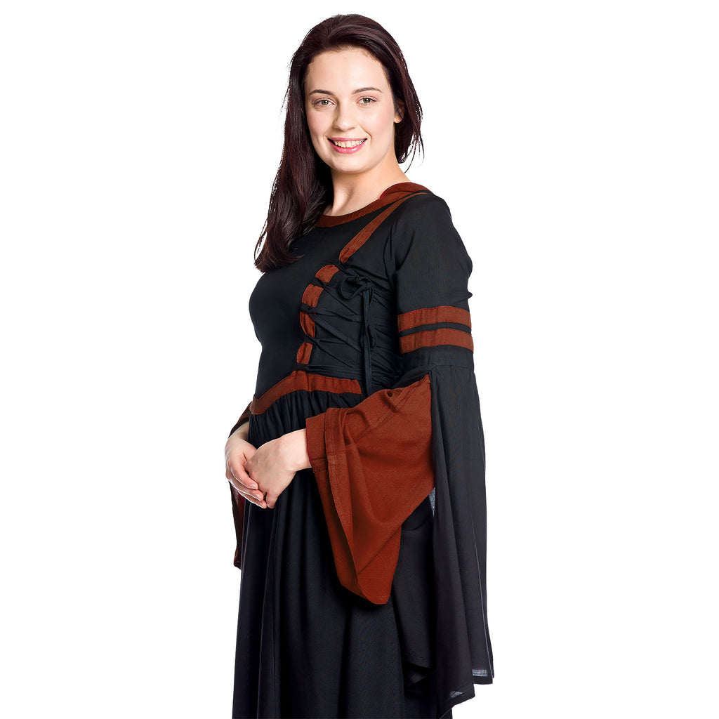 Product image Medieval Hooded Dress Isolde Black-Red