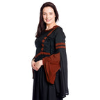 Product image Medieval Hooded Dress Isolde Black-Red