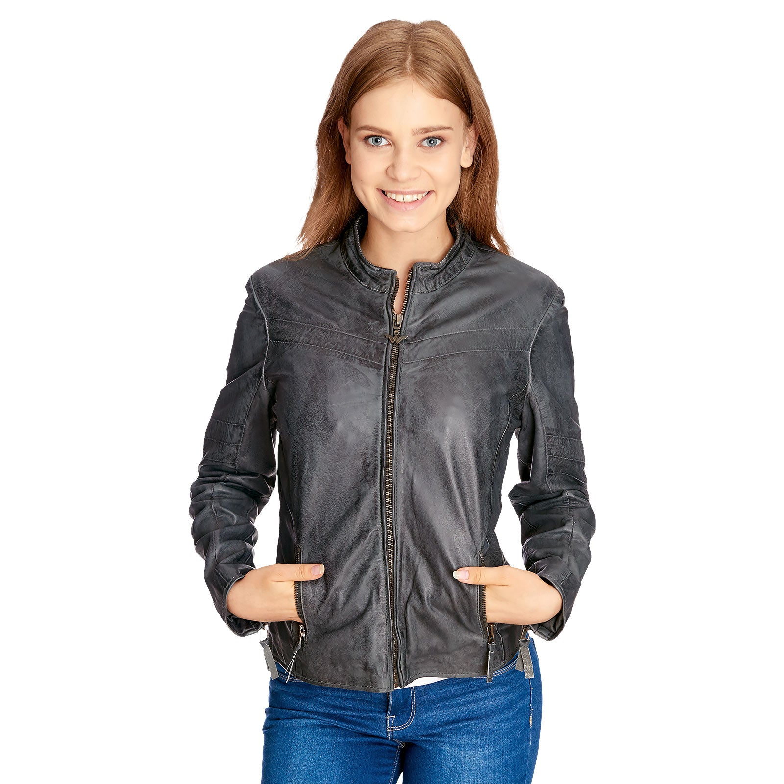 Product image Wonder Woman - Logo Leather Jacket Grey