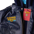 Product image Wonder Woman - Logo Leather Jacket with Hood Blue