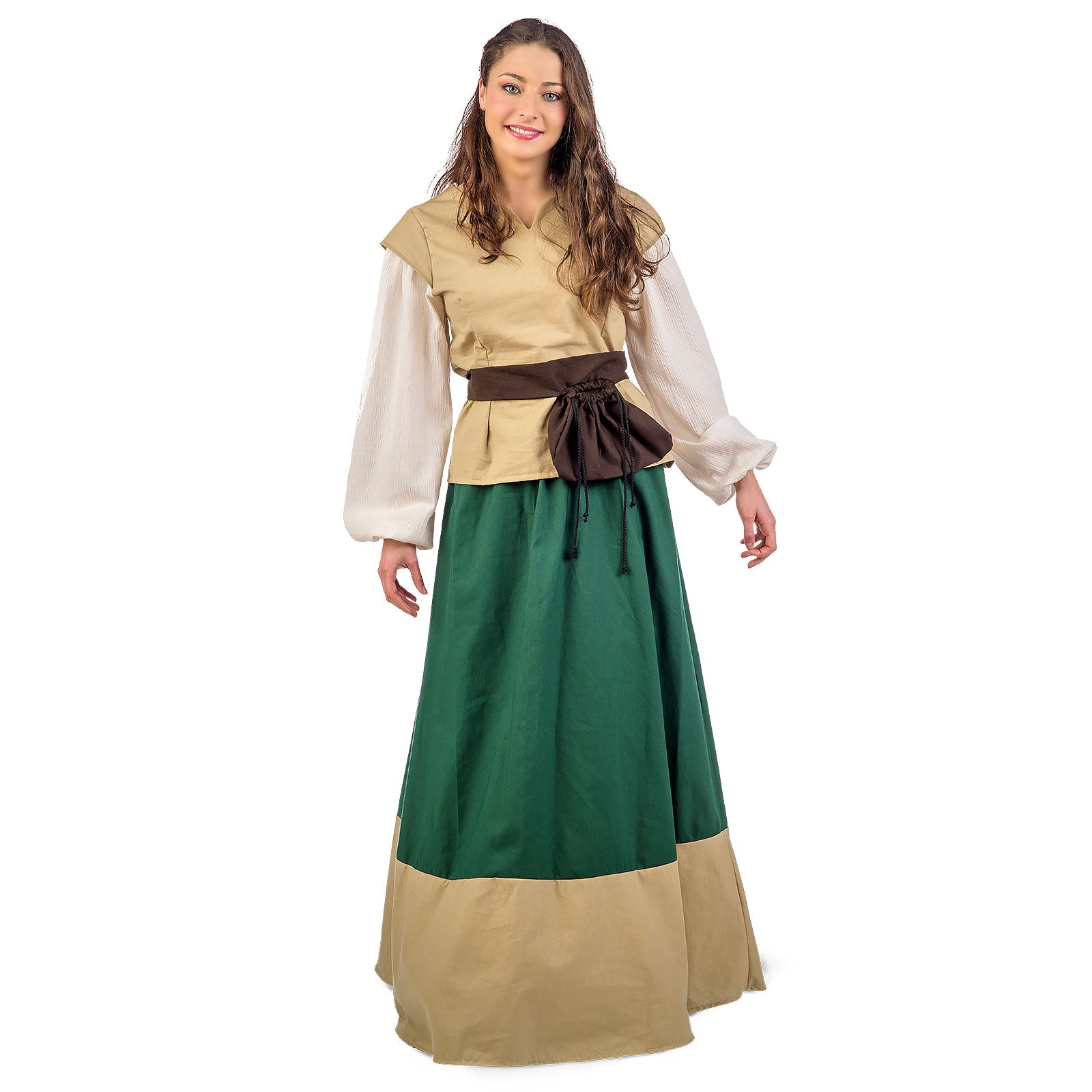 Product image Medieval Women's Costume Juana Beige-Green