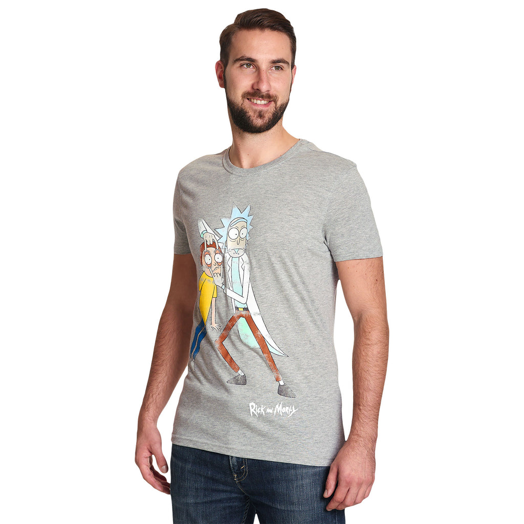 Product image Rick and Morty - Morty Eye Edit Distressed T-Shirt grey