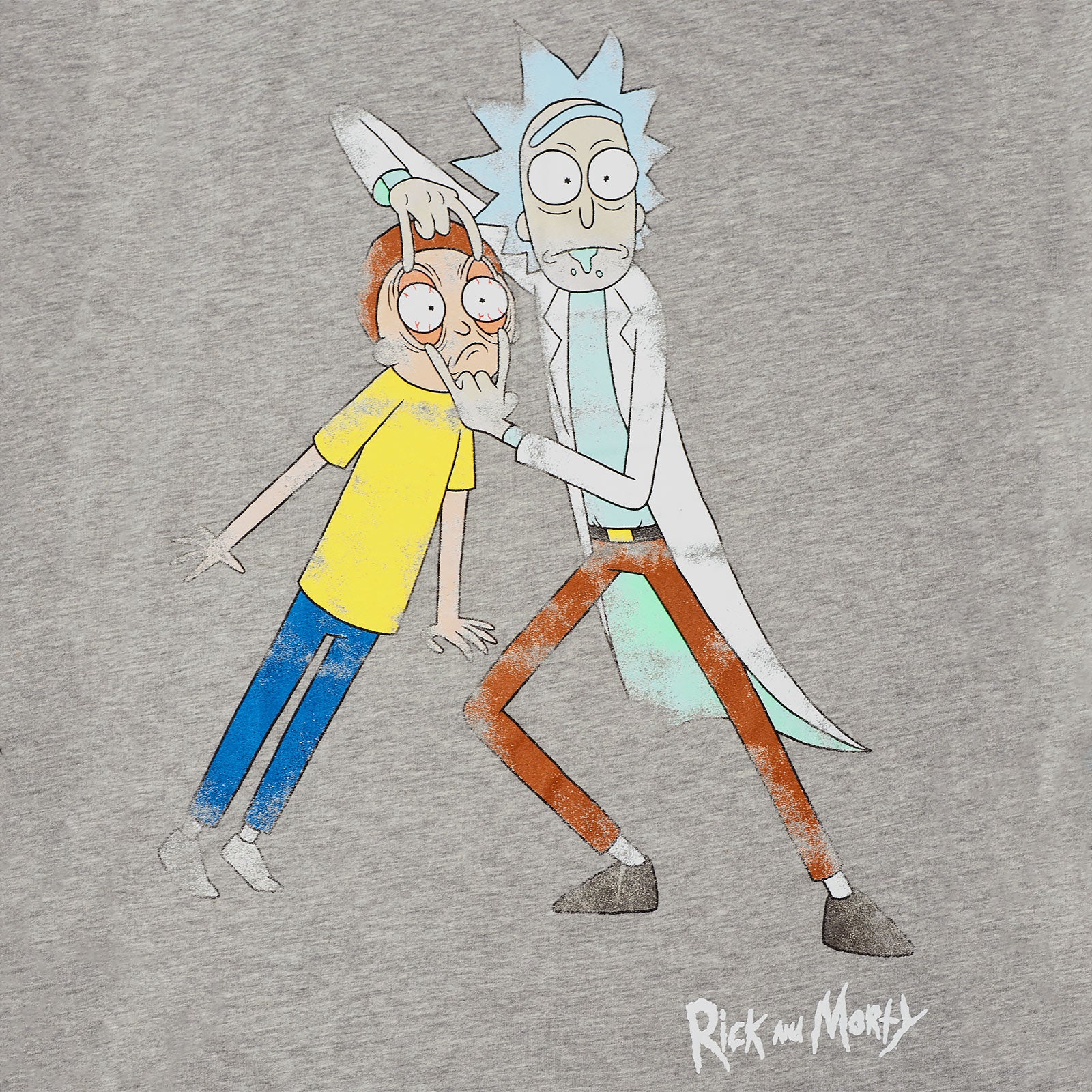 Product image Rick and Morty - Morty Eye Edit Distressed T-Shirt grey