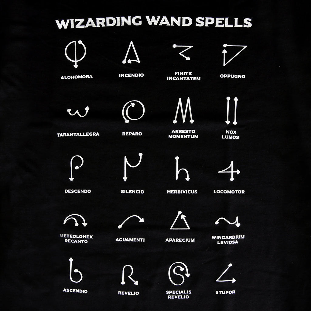 Product image Spells Chart T-Shirt for Harry Potter Fans