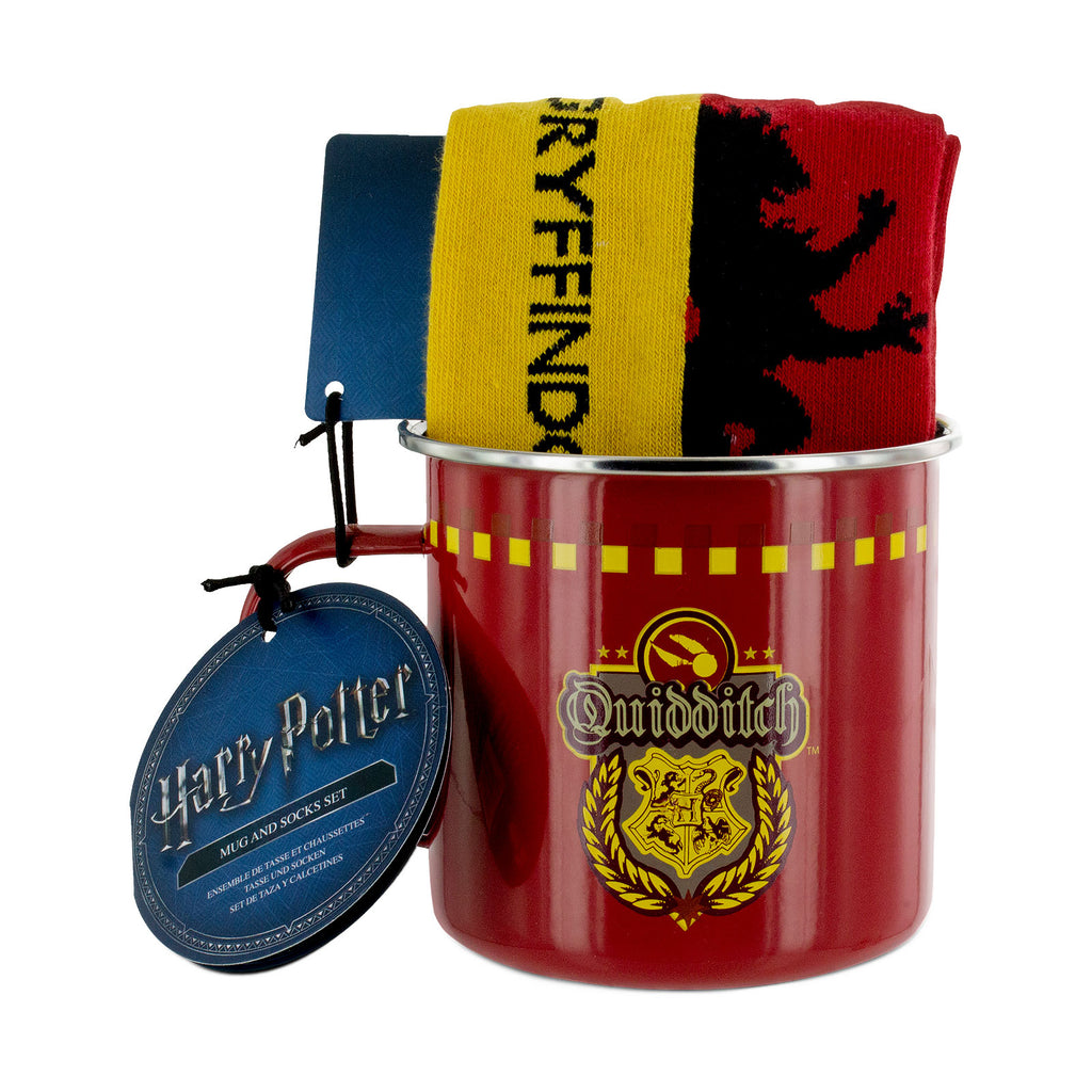 Product image Harry Potter - Gryffindor Quidditch Socks and Enamel Mug