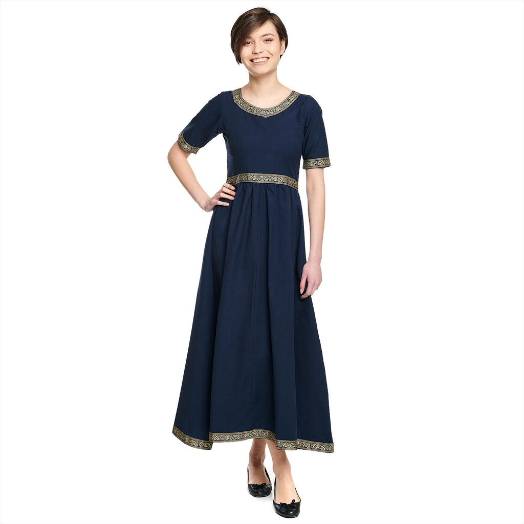 Product image Medieval Dress Ennlin with Short Sleeves Blue