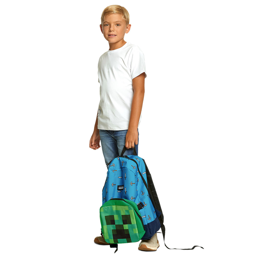 Product image Minecraft - Sword & Axe Backpack with Creeper Mini Bag