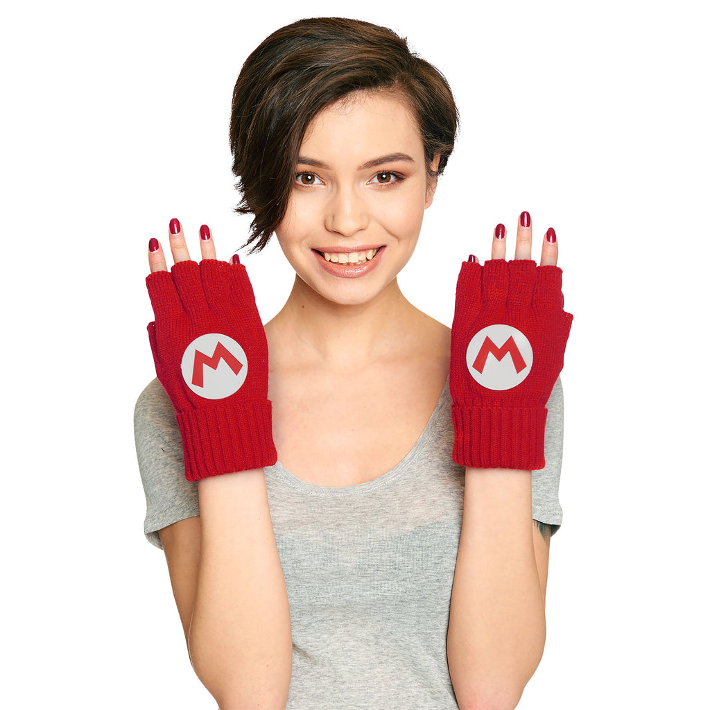 Product image Super Mario - Fingerless Logo Gloves Red