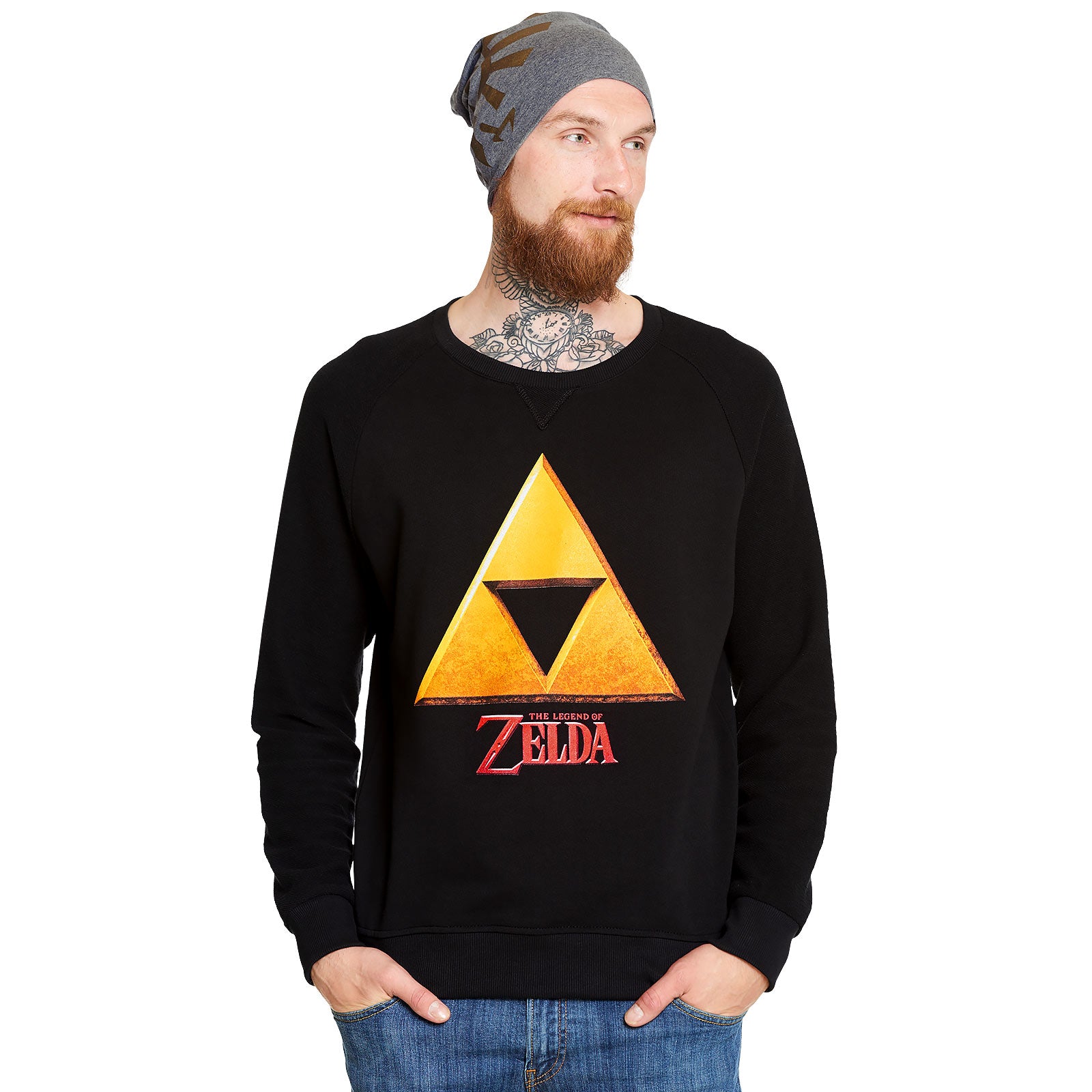 Product image Zelda - Triforce Hyrule Logo Sweater Black