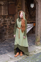 Product image Medieval Wrap Dress Dala with Hood Green