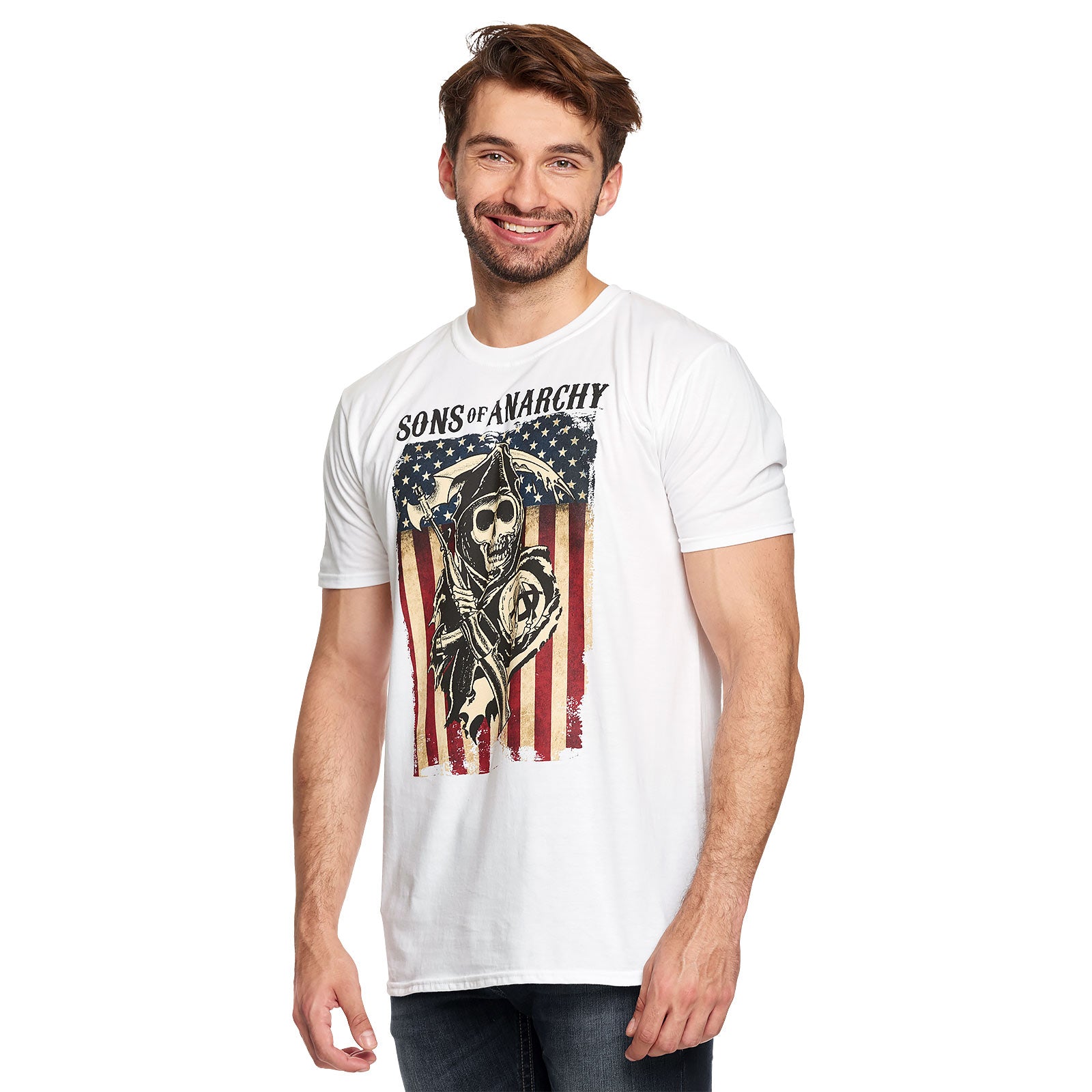 Product image Sons of Anarchy - Reaper Flag T-Shirt white