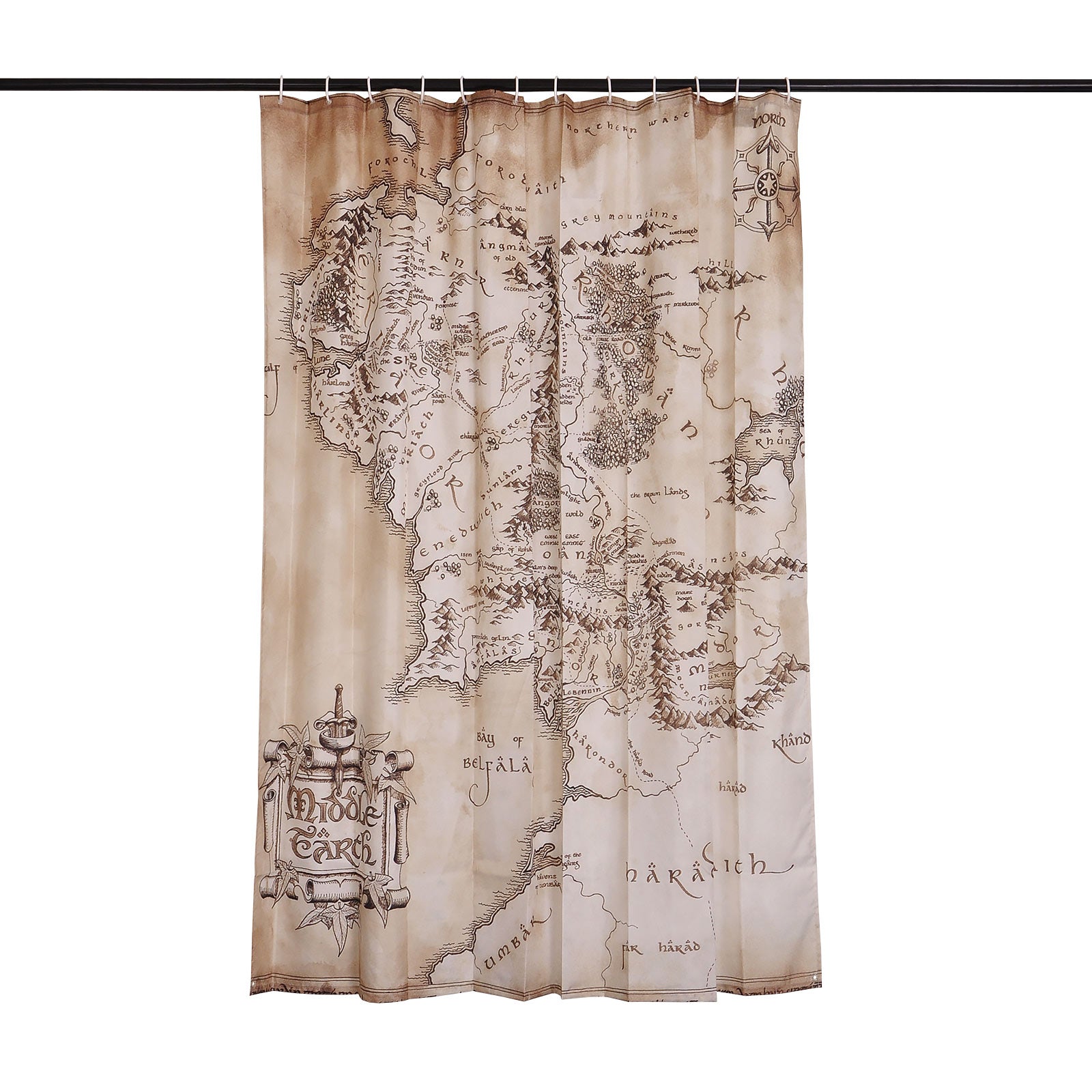 Product image The Lord of the Rings - Middle-earth Map Shower Curtain