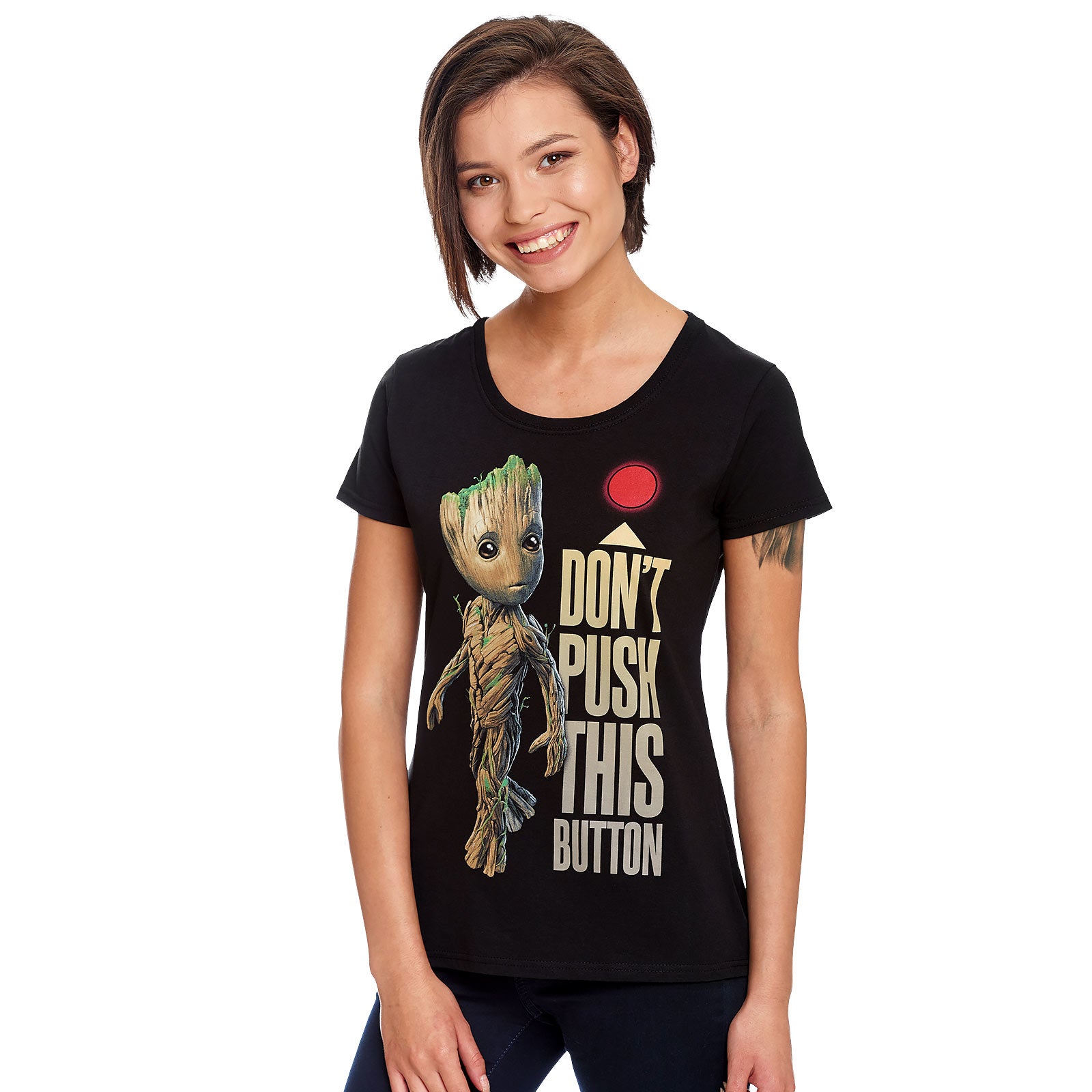 Product image Guardians of the Galaxy - Groot Button Women's T-Shirt Black
