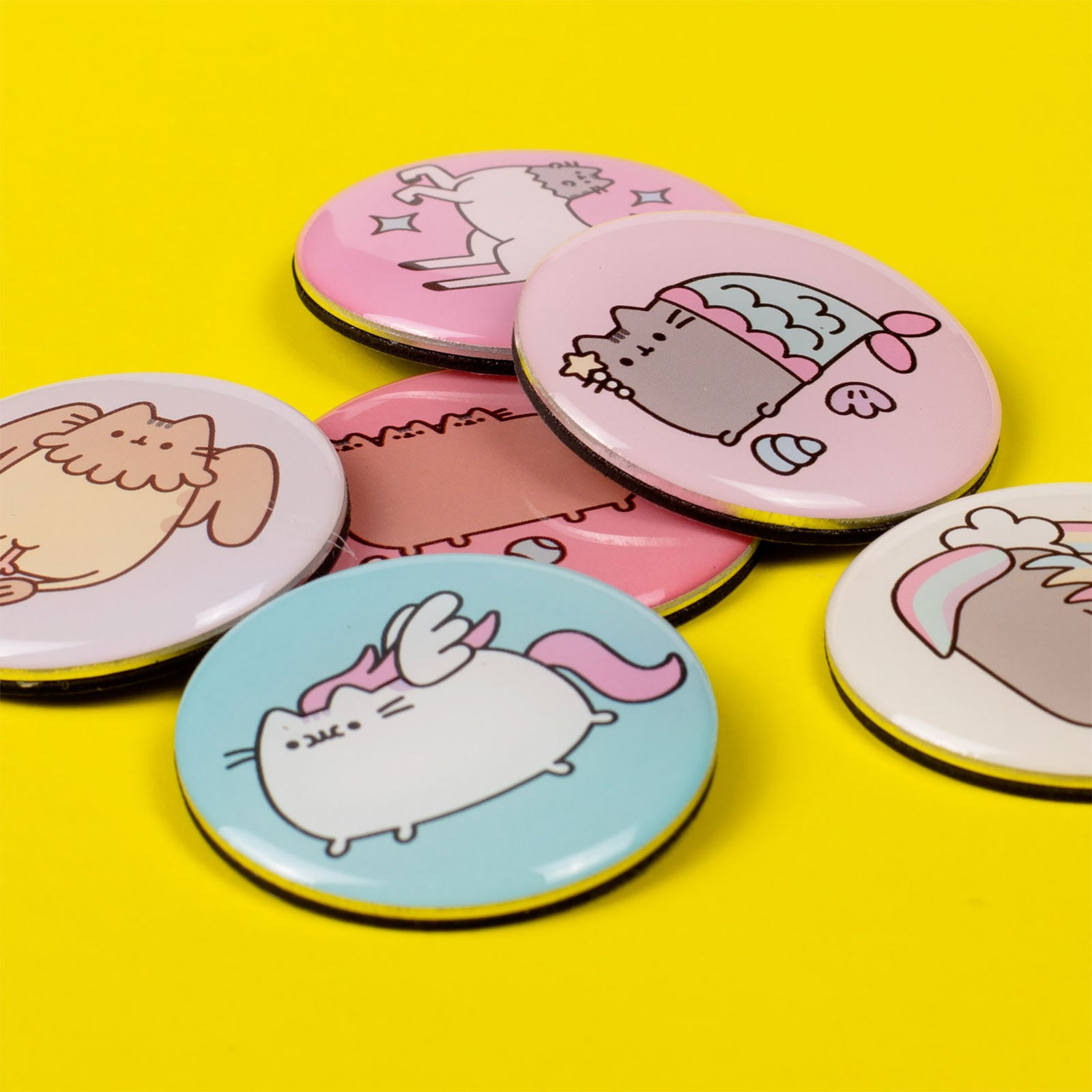 Product image Pusheen - Button 6-piece Magnet Set