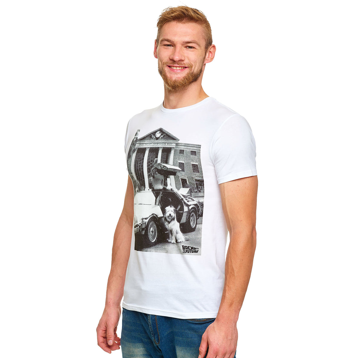 Product image Back to the Future - Einstein with DeLorean T-Shirt white