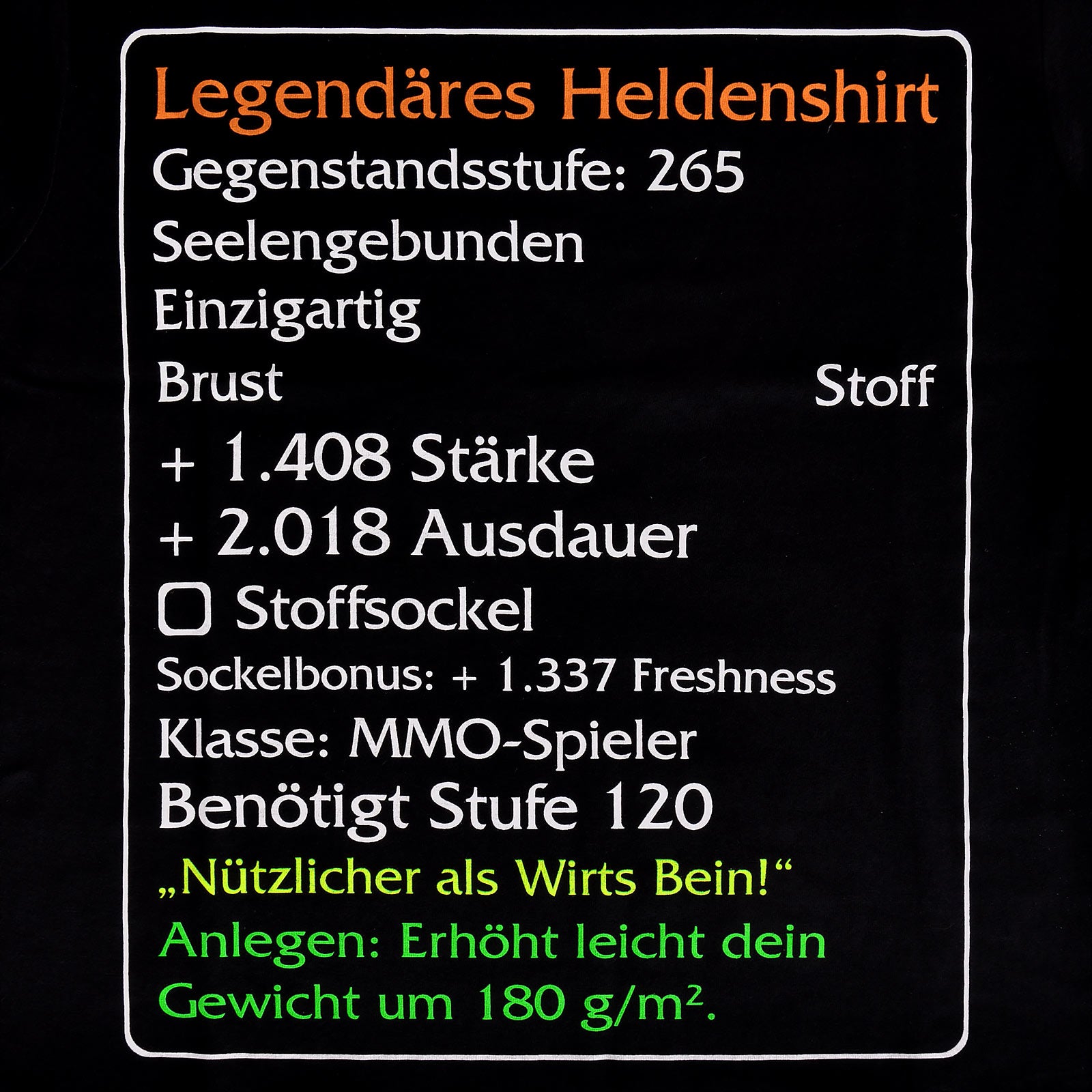 Product image Level-120-Item Legendary Heroes T-Shirt Black