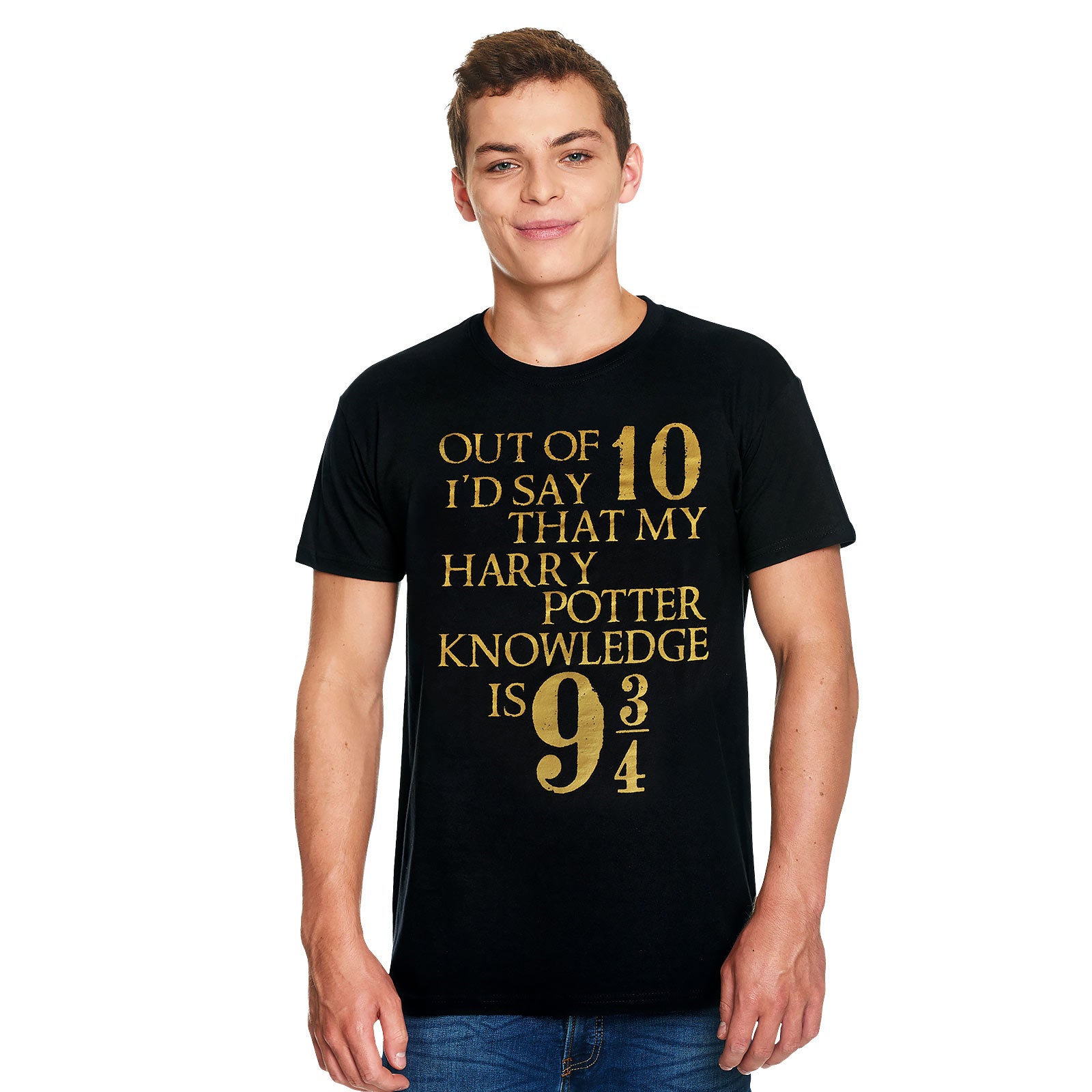 Product image Harry Potter - Knowledge 9 3/4 Out of 10 T-Shirt Black