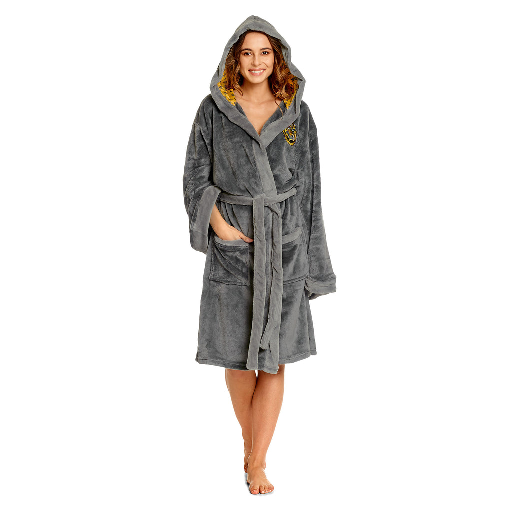 Product image Harry Potter - Hufflepuff Crest Bathrobe gray