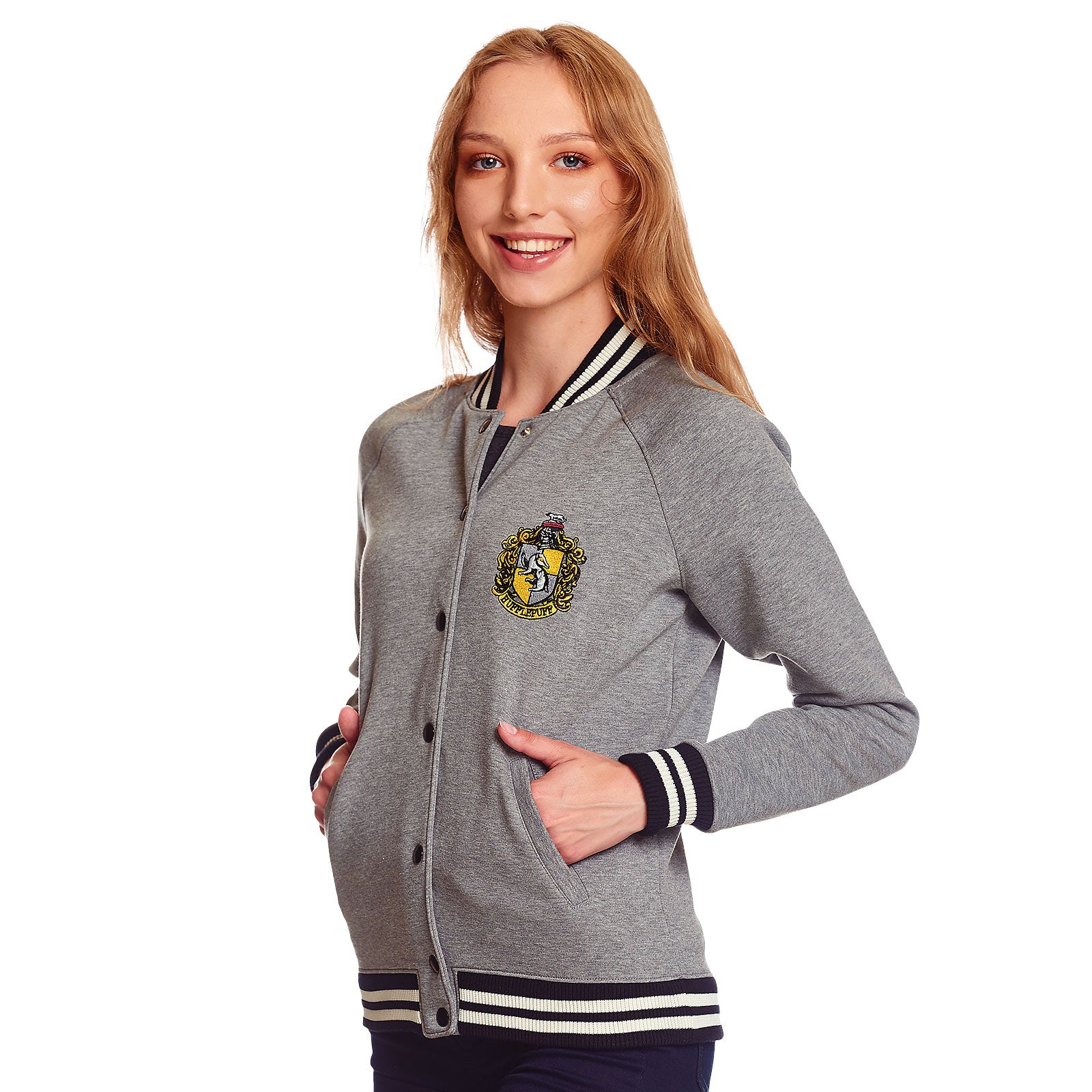 Product image Harry Potter - Hufflepuff Crest College Jacket Women's grey