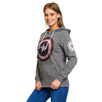 Product image Captain America - Shield Logo Retro Hoodie Women's Grey