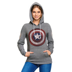 Product image Captain America - Shield Logo Retro Hoodie Women's Grey