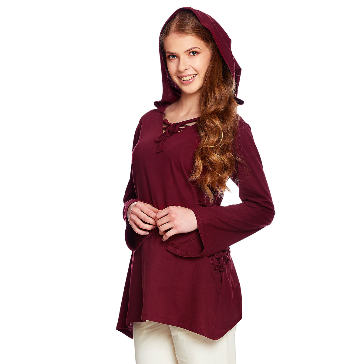 Product image Medieval Blouse Lea with Hood Red