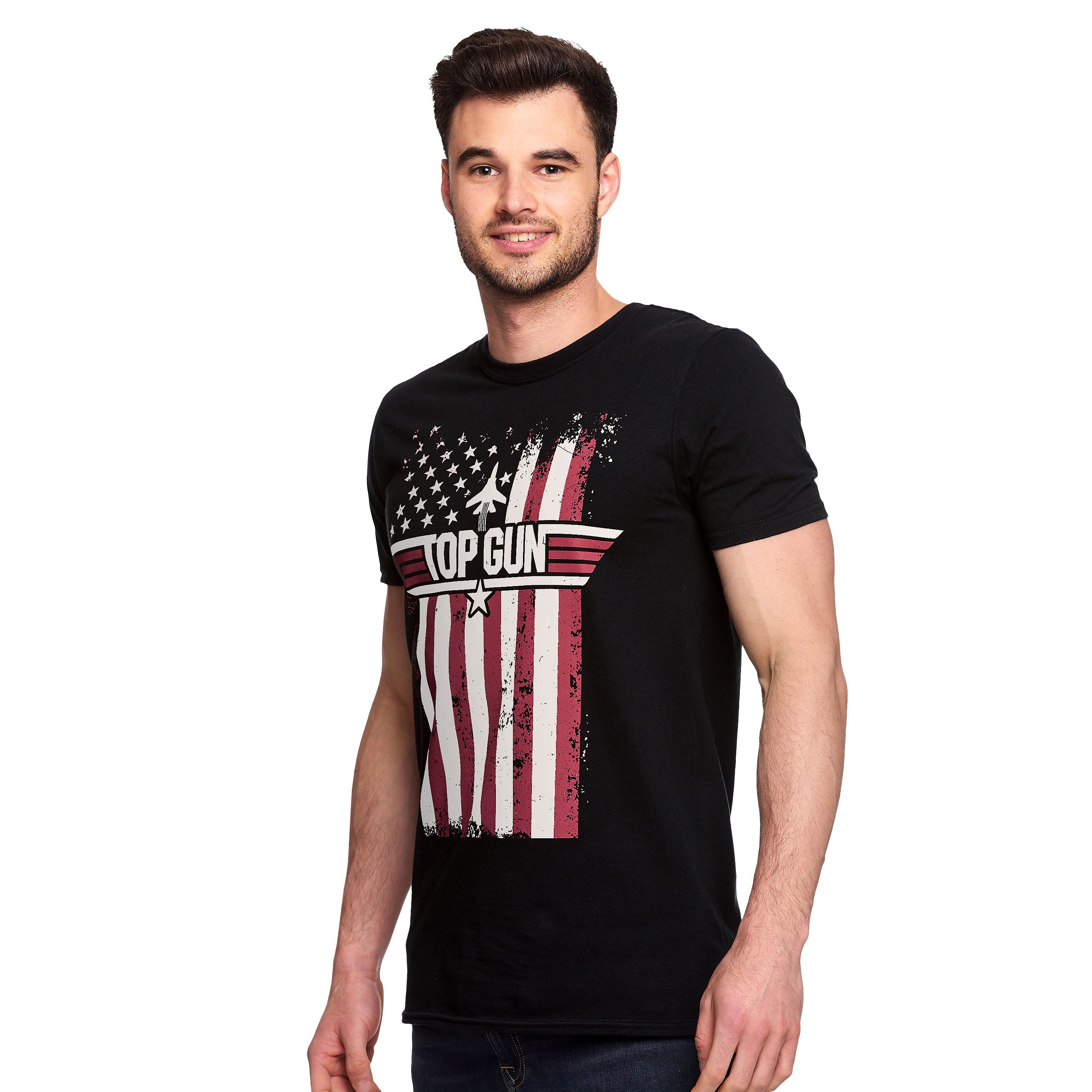 Product image Top Gun - Distressed Flag T-Shirt Black