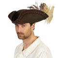 Product image Tricorn with feather and braid brown