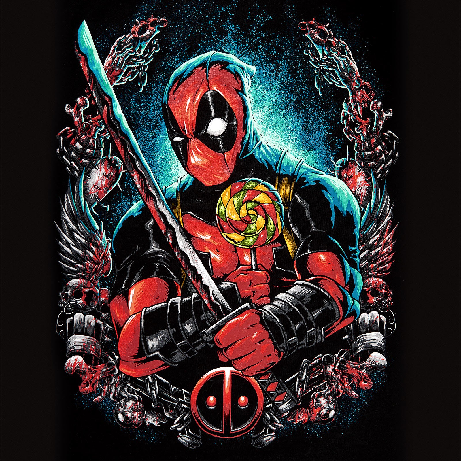 Product image Deadpool - Lollipop T-Shirt Black