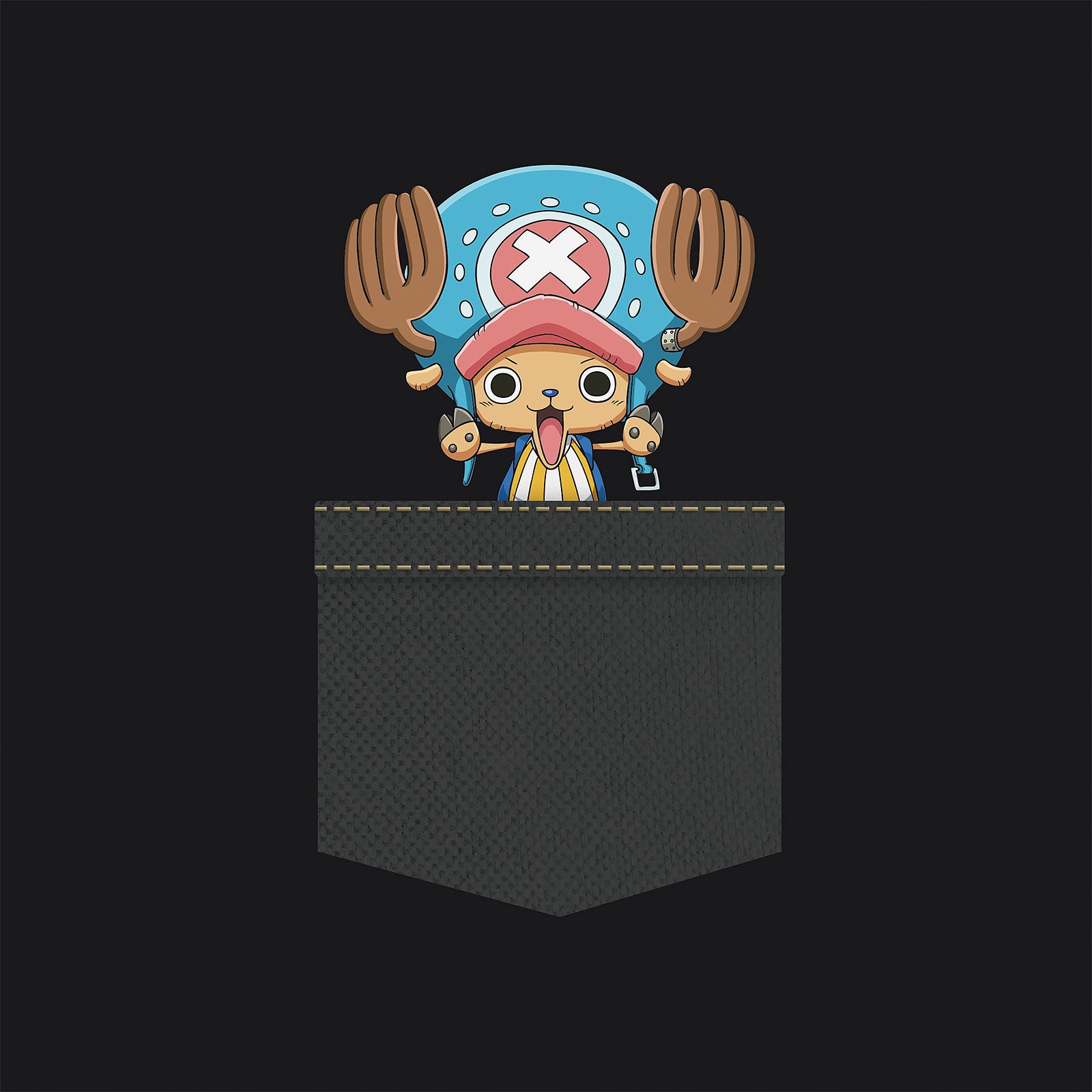 Product image One Piece - Pocket Chopper T-Shirt black
