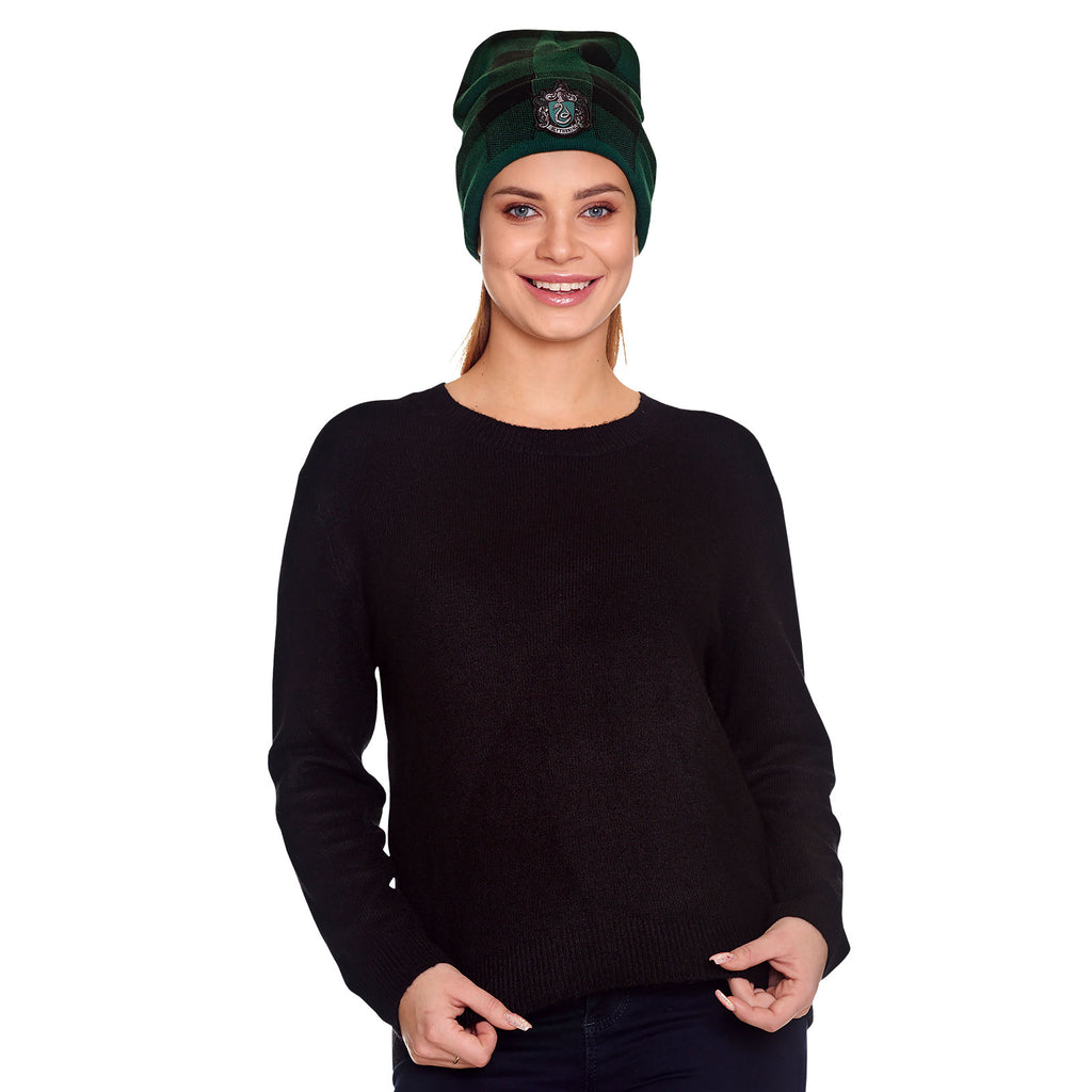 Product image Harry Potter - Slytherin Crest Checkered Beanie