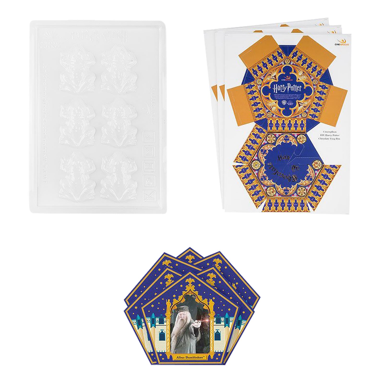 Product image Chocolate Frog Praline Mould Set with Collectible Cards - Harry Potter
